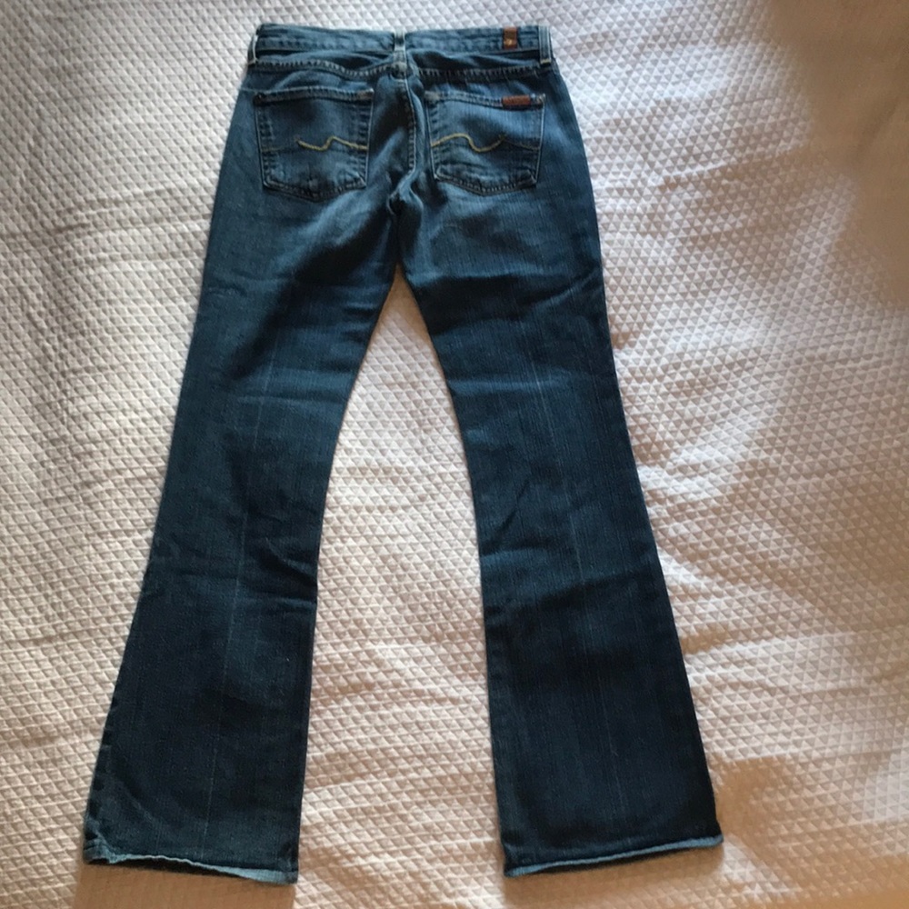 7 For All Man Kind Boot Out Straight Leg Jeans - Picture 3 of 8